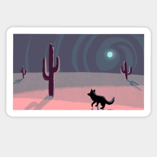 Pink Desert Fox Sticker